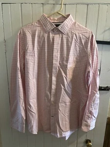 Banana Republic Mens Dress Shirt Pink Non Iron Classic Fit Lg Ms356 - Picture 1 of 2