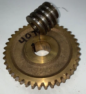BOSTON GEAR 12PITCH 40 TEETH BRONZE AND STEEL WORM GEAR SET 1 LEAD 40:1 1/2 BORE - Picture 1 of 3