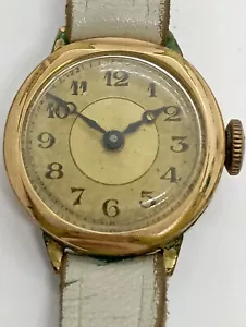 VINTAGE Antique Rare JUNGHANS TRENCH gold Plated Military Germany Made Watch - Picture 1 of 24