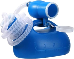 Male Urinal Bottle 68 OZ Portable Urinals for Men 59" Long Hose with Lid (Blue) - Picture 1 of 12