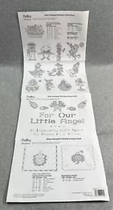 Herrschners BABY VALUE PACK Stamped Cross Stitch Bibs Panels Wall Hanging NEW - Picture 1 of 8