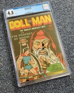Doll Man #35 (Quality ,1951) CGC VG+ 4.5 Off White/White Pages ~ Scarce  - Picture 1 of 4