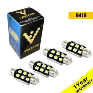 LED 6418 Bulb Canbus 35mm For License Plate Dashboard Dome Trunk Light (4 Pack) - Bild 1 von 1