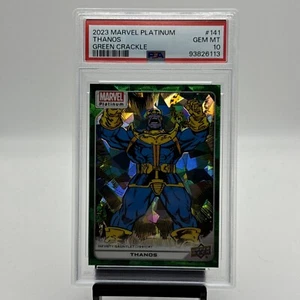 Upper Deck Marvel Platinum Thanos #141 Green Crackle 2022/99 PSA 10 - Imagen 1 de 2