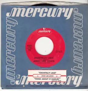 JERRY LEE LEWIS - CHANTILLY LACE - ORIGINAL MERCURY 45 - JUKEBOX STRIP - Picture 1 of 2