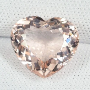 PIEDRA PRECIOSA MORGANITA NATURAL CORAZÓN ROSA MELOCOTÓN BRILLANTE SUPERIOR 5,57 ct Ver Vdo PKT - Imagen 1 de 3