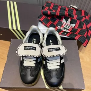 IE0580 Wales Bonner adidas Samba Pony Tonal Low Core Black Cream White - Picture 1 of 9