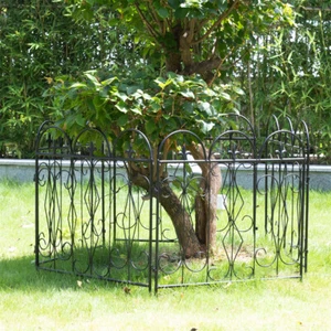 5 X Garden Security Gate Foldable Fence Barrier Safety Rustproof Rod-iron Edging - Picture 1 of 12