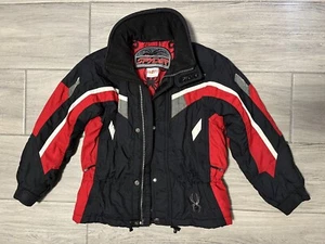 Boys/Kids Spyder Brand Winter Insulated Black and Red Ski/Snow Jacket-Size 8 - Picture 1 of 17
