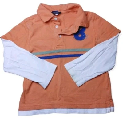 Polo Cherokee naranja y blanco manga larga 4T Foto 1 de 4