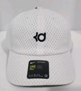 Cappello strapback in rete Nike KD Heritage86 bianco/nero OSFM unisex NUOVO BV3904-100 - Foto 1 di 5