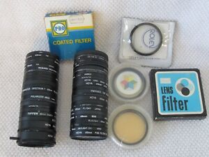 Vintage Filter Lot For Camera Lenses 49mm As-is Some Need Cleaning