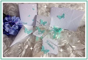 SET TIFFANY FARFALLE -matrimonio-comunione-battesimo PERSONALIZZABILE nei colorI - Foto 1 di 11