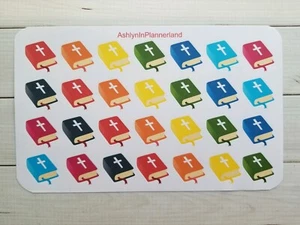 Bible Planner Stickers- Perfect For Erin Condren, Calendar, Scrapbooking, Happy - Foto 1 di 5