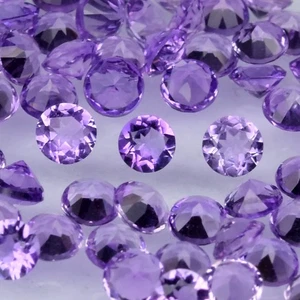 π 3.82ct 75pcs Lot Round Natural Purple Amethyst - Unheated, Brazil Gemstone - Picture 1 of 5