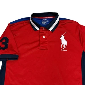 Polo Ralph Lauren Boys Large 14-16 Big Pony Performance Shirt Youth Colorblock - Picture 1 of 8