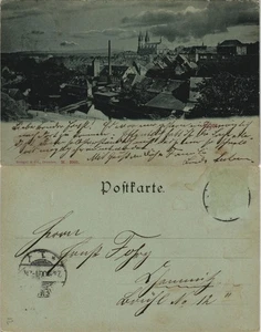 Postal Eger Cheb lote de la ciudad fábrica - litografía a la luz de la luna 1900 - Imagen 1 de 3