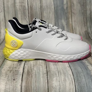 G/Fore MG4+ Mens Sno Yellow Pink Golf Shoes 9.5 GMF000017 - Picture 1 of 7