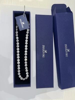 Swarovski Angelic 38cm Collana da Donna con Cristalli Placcatura Rodio - Bianca - Immagine 1 di 4