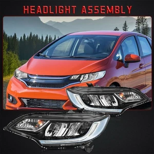 Par de faros delanteros esquineros para Honda FIT 2014-2020 para carcasa negra - Imagen 1 de 8