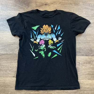 Camisa Dragon Ball Z Mediana Negra Manga Corta Gráfica Camiseta Super Saiyajin Goku DBZ Foto 1 de 4