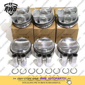 6x OE Engine Pistons & Rings Set Φ84.51mm For AUDI S4 S5 A6 A7 A8 Q5 Q7 3.0 TFSI - Picture 1 of 13