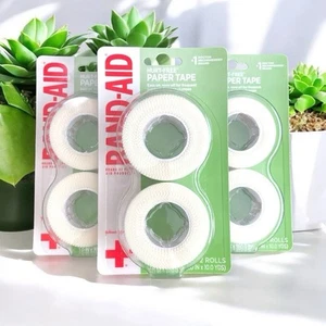 Pflaster Erste Hilfe verletzungsfreies medizinisches Papierklebeband für die Wundversorgung x3 - Bild 1 von 3