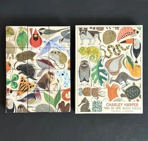 Charley Harper TREE OF LIFE Block PUZZLE 6 Puzzles POMEGRANATE KIDS 12 Blocks - Picture 1 of 14