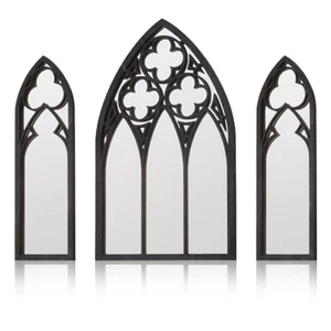3 Pack Gothic Mirrors, Cathedral Arch Frame, Tiny Gothic Room Decor - 9.8 inc... - Picture 1 of 7