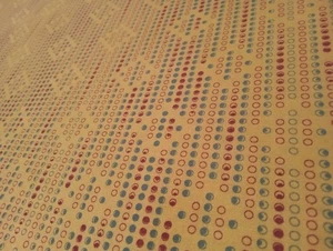 Half Yard Vintage Fabric Americana Southwest Diamond Print Fabric Light Brown - Picture 1 of 2