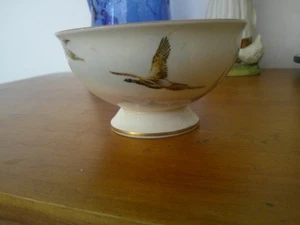 ROYAL DOULTON BLACK LABEL ZUCKERDOSE COPPICE.  Fasanen Vögel Vintage - Bild 1 von 10