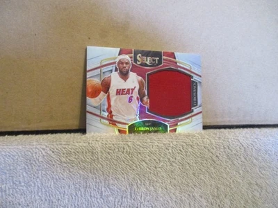 2021-22 SELECT THROWBACK MEMORABILIA LEBRON JAMES SILVER GAME WORN PATCH HEAT! - Image 1 of 4