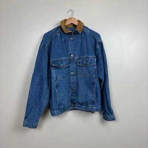 Timberland Giacca Uomo Grande Blu Classico Denim Weathergear Camionista Barn Coat - Foto 1 di 12