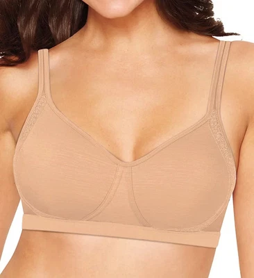 Small Hanes G507 X-Temp Cooling Mesh Convertible Wireless T-Shirt Bra, Nude NWT - Image 1 of 4
