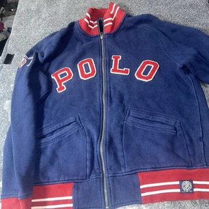 Polo Ralph Lauren Heritage 67 Track Varsity Jacke Pullover Herren Medium Zip Navy - Bild 1 von 10