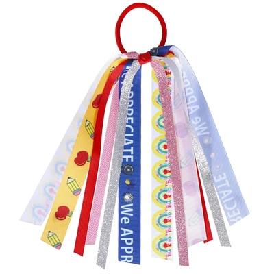 Teacher Appreciation Gift, 8.7" We Appreciate Thank You Ponytail Streamer Elasti - Image 1 of 4