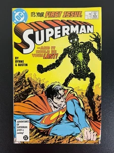 Superman #1 (1987) KEY! Premiere, Reintroduction & Origin Of Metallo - 9.0 VF/NM - Picture 1 of 9