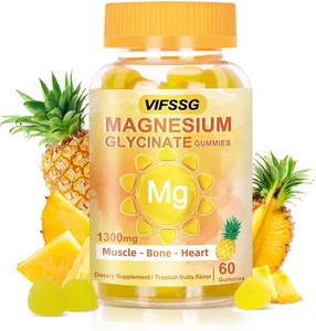 Magnesium Glycinate Gummies 500 Mg, Triple Magnesium Complex Sugar-Free Gummies - Picture 1 of 12
