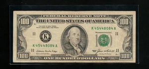 Series 1985 US One Hundred Dollar Bill $100 Dallas K45448084A small face VF/XF - Picture 1 of 14