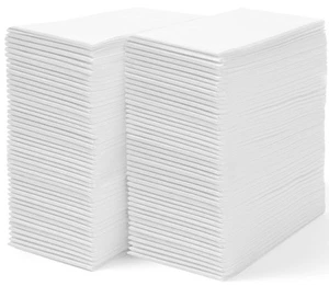 100 Disposable Linen Feel Guest Towels - Paper Hand Towels for Bathroom - Clo... - Bild 1 von 9