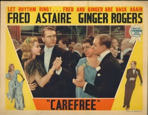 Carefree ORIGINAL US Lobby Card Fred Astaire Ginger Rogers 1938 - Imagen 1 de 4