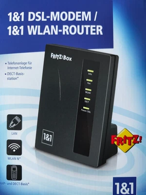 AVM 1&1 WLAN Router 1&1 DSL-Modem Fritz Box 7412, gebraucht - Bild 1 von 3