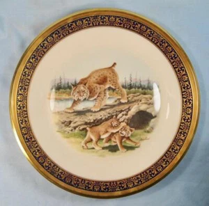 Lenox Woodland Wildlife Plate Bobcats Decorative Collector Limited Edition (O) - Picture 1 of 4