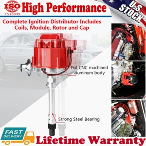 For Chevy V8 HEI Distributor & 65K Coil 9000RPM - 283 305 350 454 SBC BBC GM08 - Picture 1 of 12