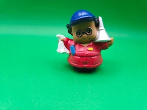Little People Figures:Male Mechanic, Blue hat, Dark Hair, Funnel (2006) - Picture 1 of 2
