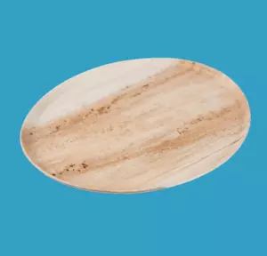 100 Bio Palmblatt Pizzateller Pizzaplatten Einweg Servierteller flach rund Ø25cm - Bild 1 von 1