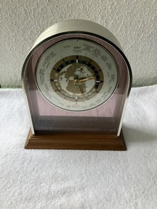 Vintage Verichron Quartz World Time Zone Mantle Clock Tested Works - Picture 1 of 16