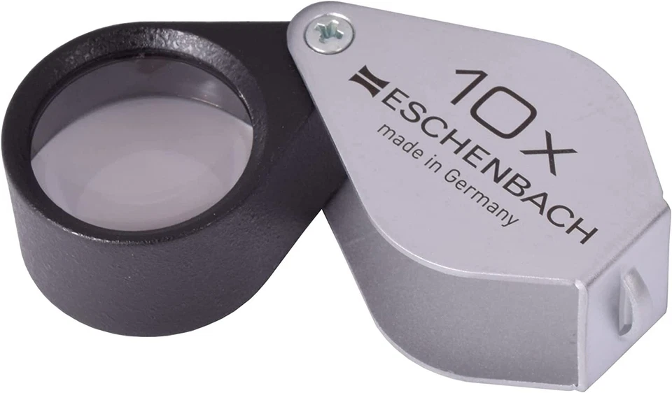 ESCHENBACH Loupe folding metal magnifier magnification 10 times 1176-10 W / Trac - Image 1 of 4