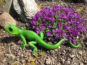 XL Echse 50cm groß grün / gold, Dekofigur Figur Eidechse Gecko, Arturio Rossi - Bild 1 von 9