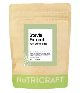 STEVIA pure extract powder by NUTRICRAFT™ - 90% Steviosides - sweetener - Picture 1 of 2